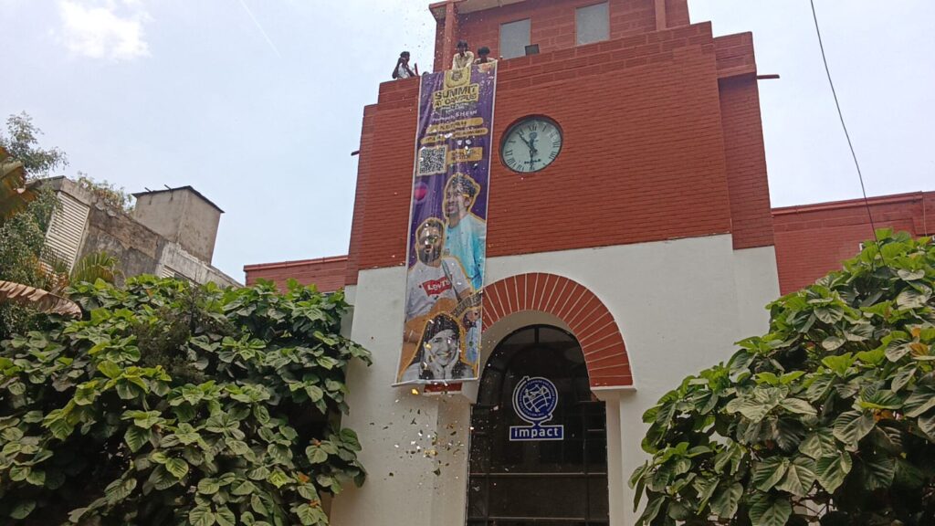 The banner drop for the Under 25 Summit sparked instant buzz across campus, grabbing attention and building excitement among students.