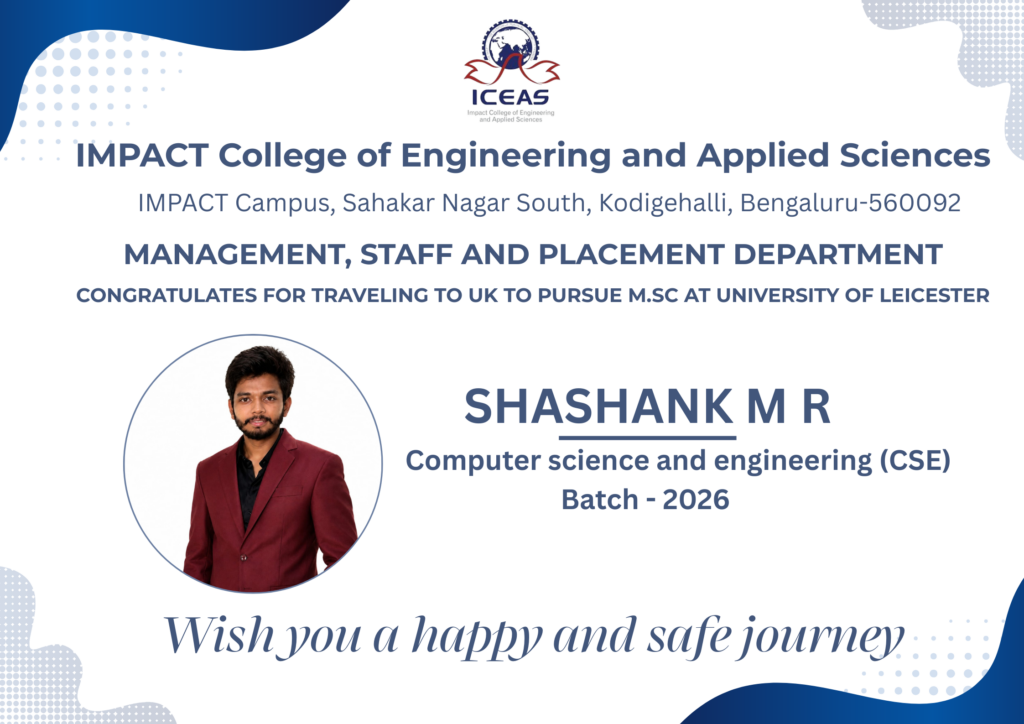 🌍🎓 Congratulations, Shashank M R! 🎓