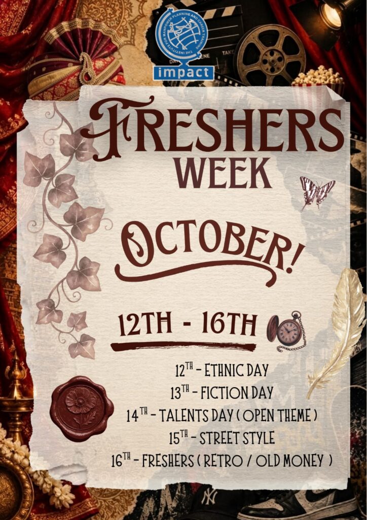 ✨ UPCOMING EVENTS — IMPACT FRESHERS WEEK ✨